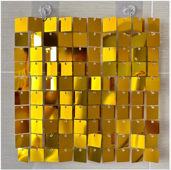 Yuanpgky Panel de fondo cuadrado de lentejuelas para pared, 30 x 30 cm, decoración de lugar con brillo reflectante para bodas, fiestas de cumpleaños, escenarios de eventos, aniversarios y tiendas