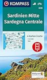 KOMPASS Wanderkarte Sardinien Mitte, Sardegna Centrale: 4 Wanderkarten 1:50000 im Set inklusive Karte zur offline Verwendung in der KOMPASS-App. Fahrradfahren. (KOMPASS-Wanderkarten, Band 2498)