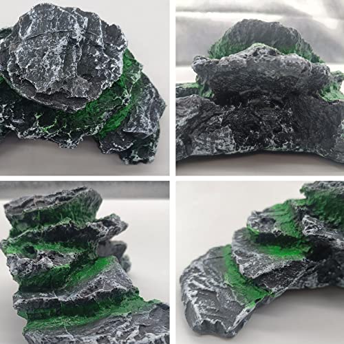 Hamiledyi Turtle Basking Platform Tortoise Climbing Ramp Shale Step Ledge Reptiles Dock Resting Terrace Aquarium Rock Ornament Decoration For Turtles Frogs Newts Salamanders #TOP2