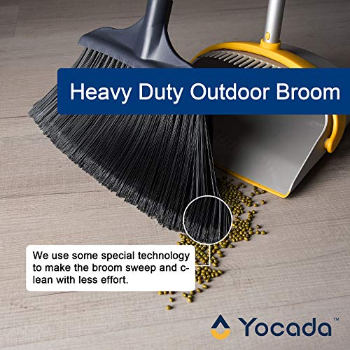 Yocada Commercial Broom Outdoor Indoor Commercial 3 PCS for Courtyard Garage Lobby Mall Market Floor Home Kitchen Room Office Pet Hair Rubbish 54Inch by Yocada - Image 2