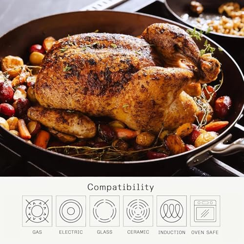 Image of Made In Cookware - Seasoned 12 inch Carbon Steel Frying Pan - Professional Cookware - Crafted in Sweden - Induction Compatible
