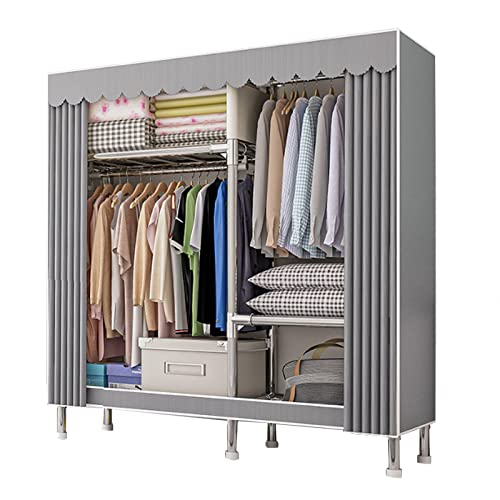 Armoire de rangement portable en toile avec tringle pour vêtements - 2