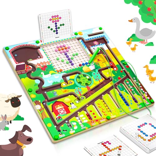 Jeu Labyrinthe Magnétique - City Maze - Jouet En Bois - Apprendre Les