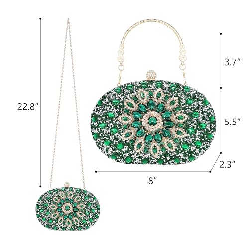 Image of MAIRLOM Rhinestone Clutch Purses for Women Evening Bag Sparkly Handbag | Diamond Clutches Purse Glitter Crystal Gemstone Shoulder Bags Luxury Handbags for Wedding Formal Party Prom