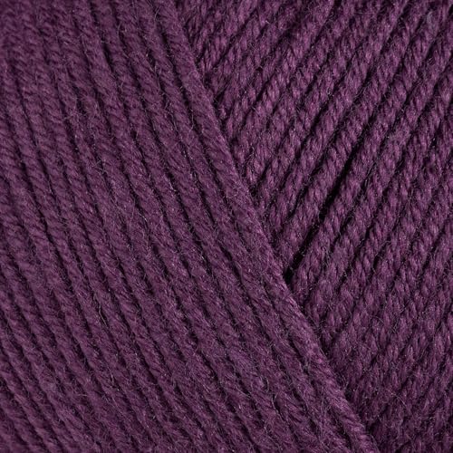 Image of Baby Cotton Blend Yarn - Soft Sport Weight Yarn for Crochet & Amigurumi - 50g /180yds - 60% Cotton 40% Acrylic - Ideal for Baby & Knitting Proj. & 10 Stitch Markers(Plum, 4 Balls)