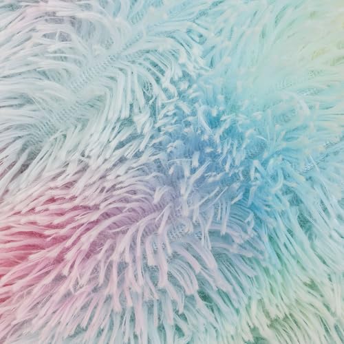Smoofy Fluffy Twin Comforter Set, Faux Fur Comforter Set, Luxury Fuzzy Twin Bedding Set, Soft Shaggy Bed Set for All Season, 2 Pieces - 1 Comforter & 1 Pillowcase, Tie-Dye Pink