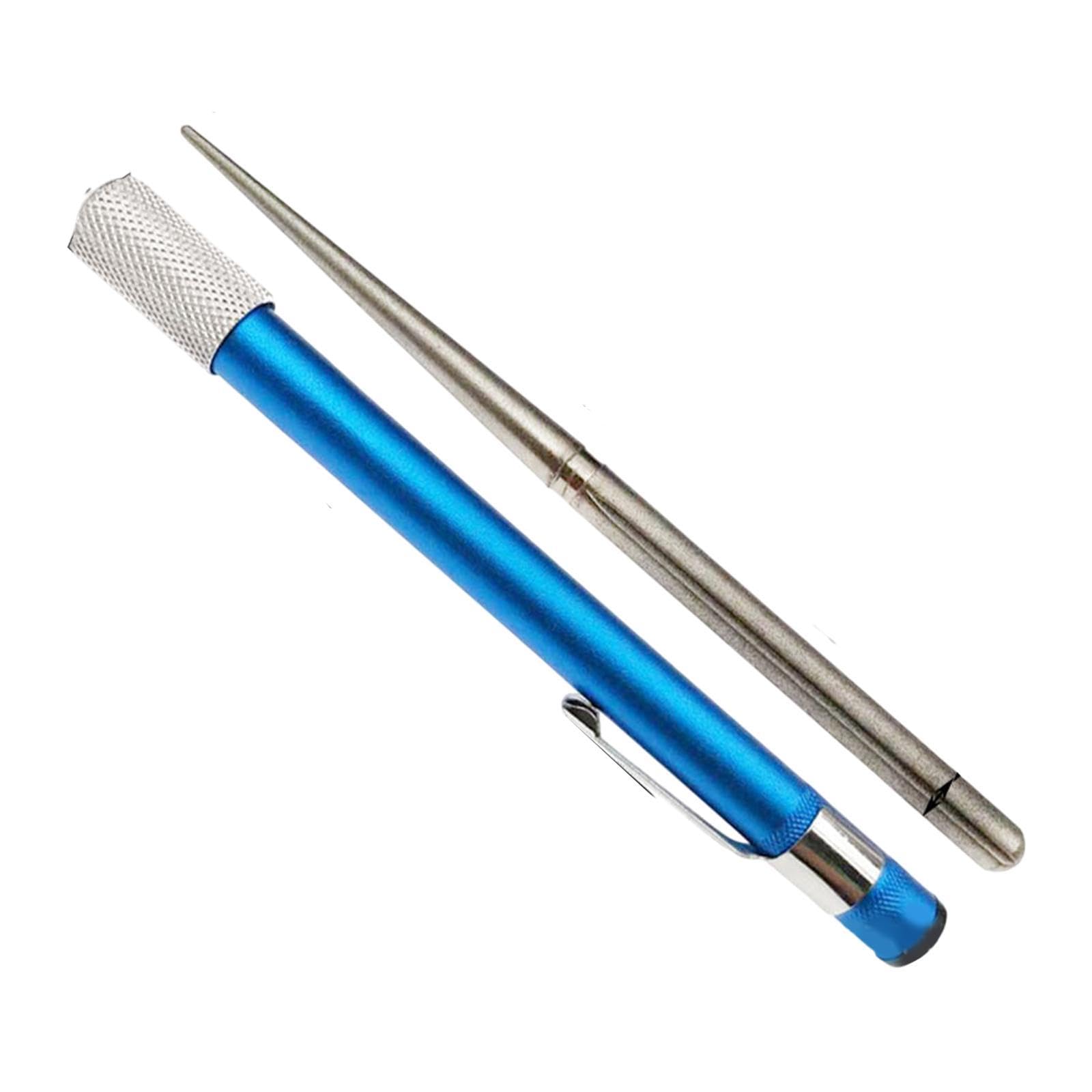 Diamond Sharpening Rod Kitchen Knife Sharpening Tool Professional Household Sharpener for Outdoor Activities Polishing Hiking Blue and Double