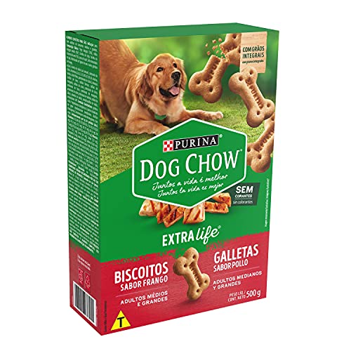 Purina Dog Chow Biscoito Dog Chow Cães Adultos Médios E Grandes Frango 500G