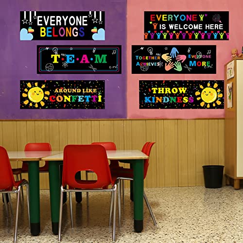 Satinior 6 Pcs Welcome Banner And Poster Classroom Decorations Welcome Bulletin Board Sign Banners And Wall Decor For Pre School, Elementary And Middle School Classroom Chalkboard Office #TOP3