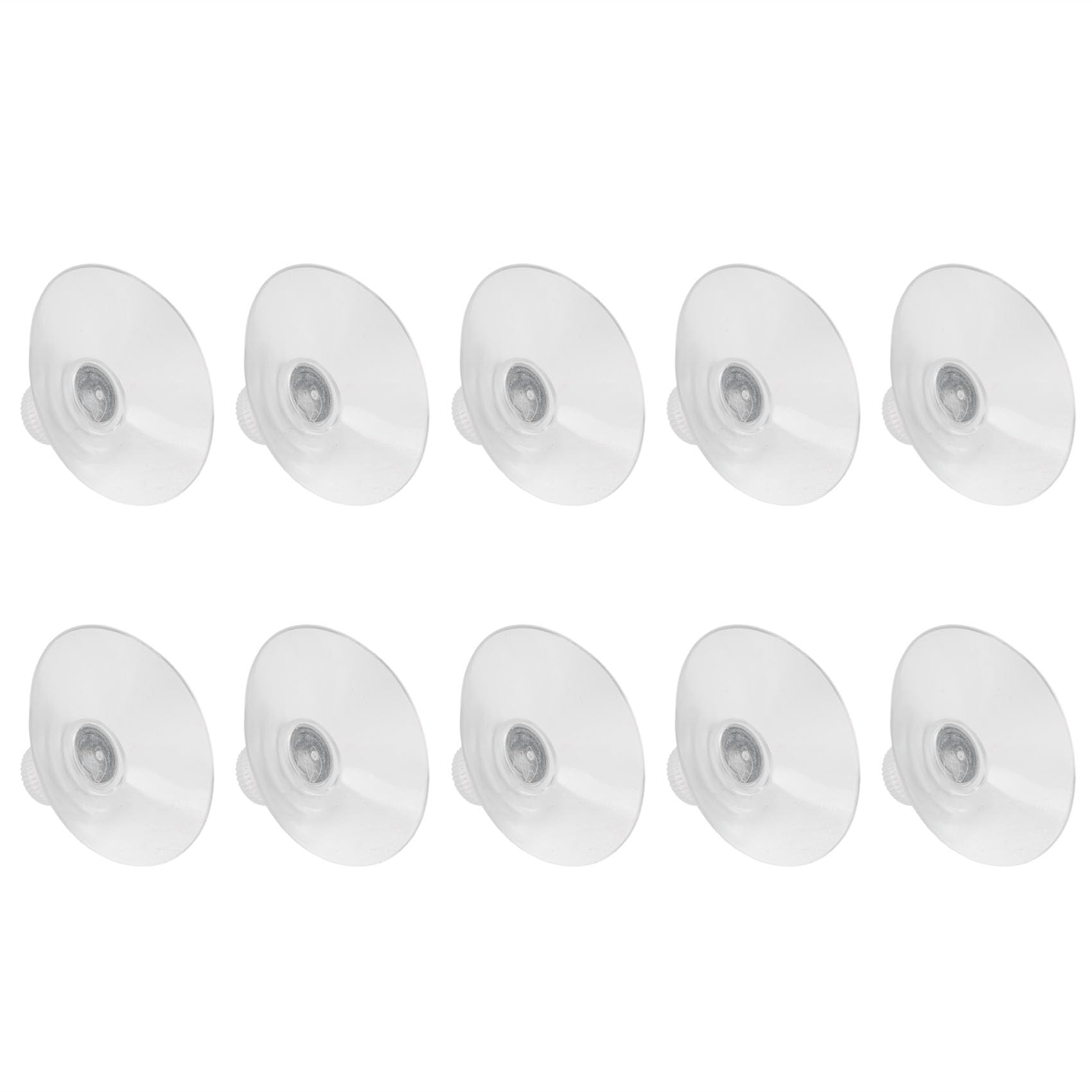 rirue 10pcs 40mm Suction Cup with - and Knurled Nut, Suction Cup with Thread, Sucker Pads for Glass Table Top