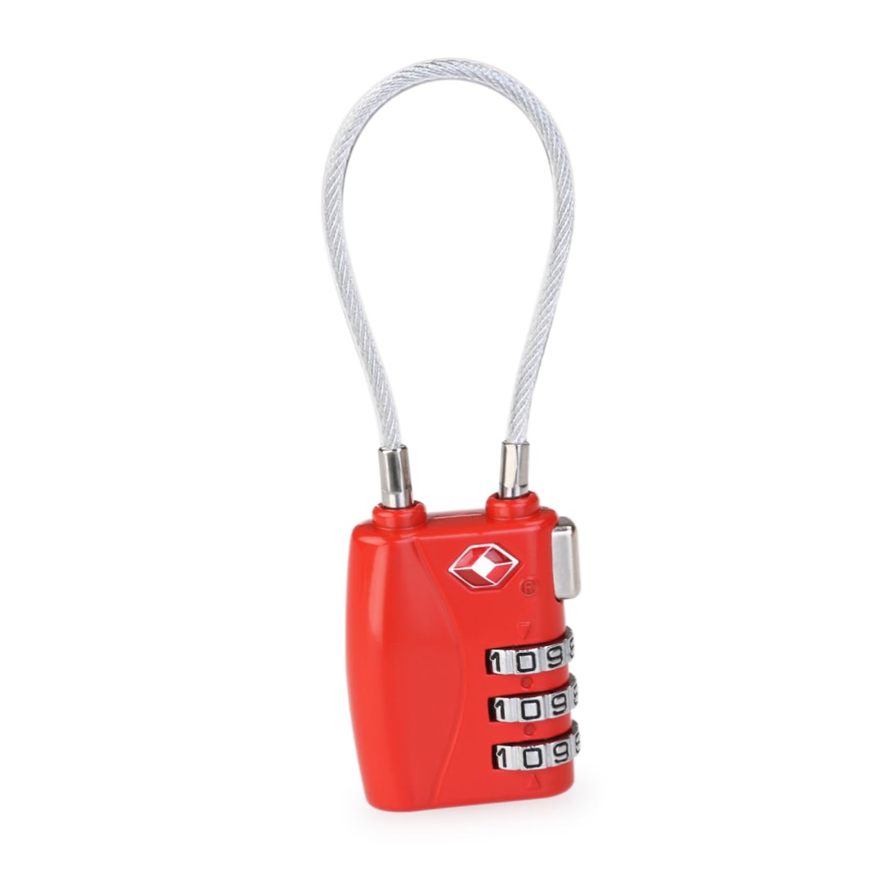 SHERCHPRY 3piezas Candado De Combinación Tsa Para Equipaje Cerradura De Código Dígitos Bloqueo De Maletas Duradero Seguridad Para Viajes Color Rojo