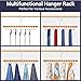 Belt Hanger Organizer for Closet: Ohuhu 2 in 1 Wall Mount Hanger 14 Slots+13 Hooks Storage Wooden Belt Organization 360 Degree Rotating Belt Display Holder for Belt Tie Scarf Accessories