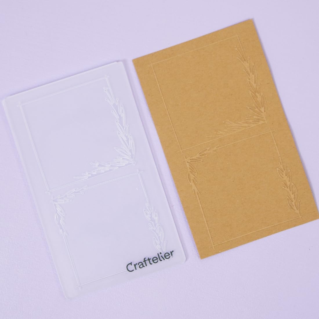 Set 2 Mini Cartelle Embossing Craftelier - Motivi Cuori E Stelle, Per Scrapbooking, Compatibile Con Sizzix Big Shot - Foto 2