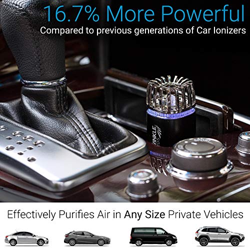 Car Air Purifier Ionizer - 12V Plug-in Ionic Anti-Microbial Car Deodorizer with Dual USB Charger - Smoke Smell, Pet and Food Odors, Allergens, Viruses Eliminator for Car (Matte Black) - Image 5