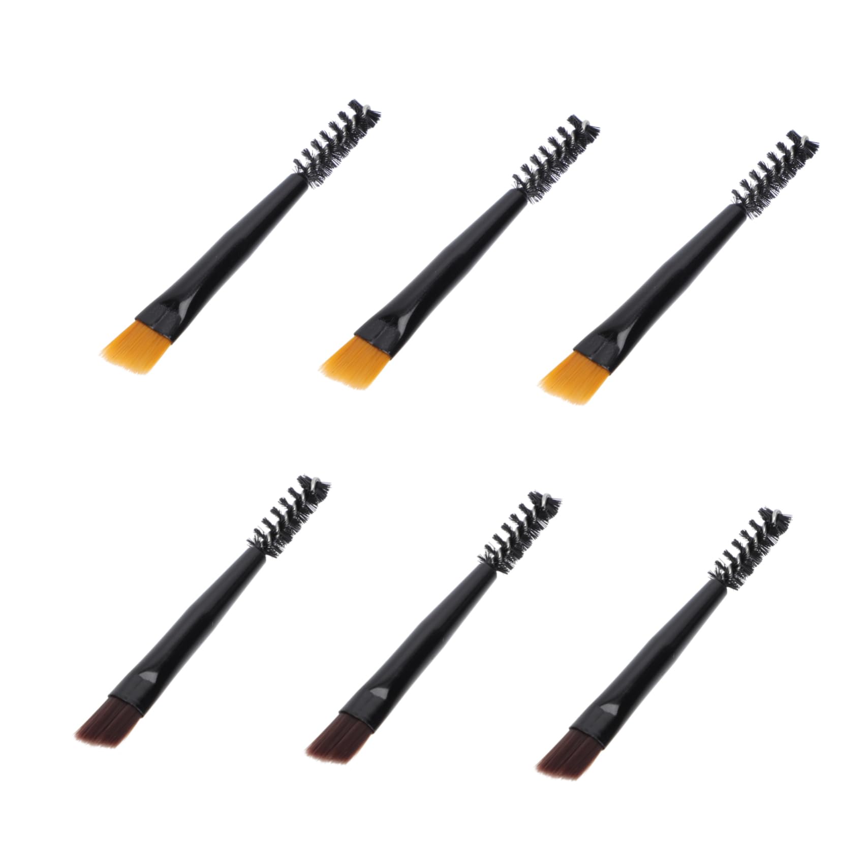 Beatifufu 6pcs Multipurpose Eyebrow Brush Makeup Brush Lamination Micro Eyelash Comb Compact Size