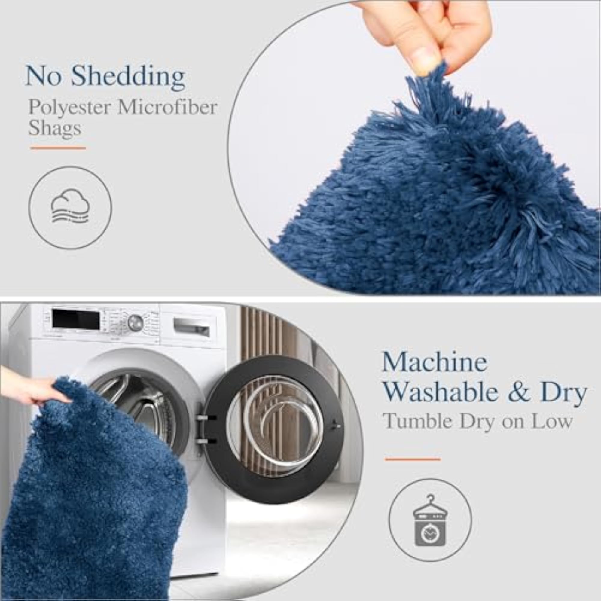 Bath Mat for Bathroom, Non Slip Microfiber Soft Plush