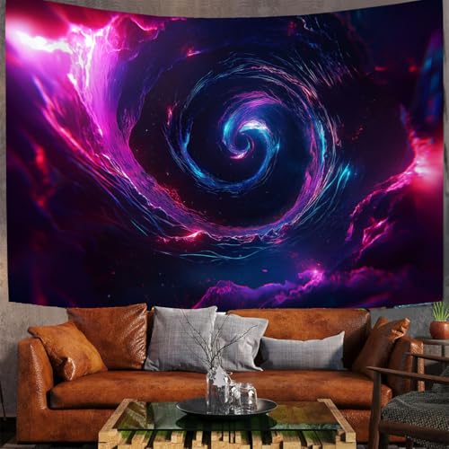 Tapices para dormitorio y habitación con diseño de vórtice 3D, decoración de pared violeta 2