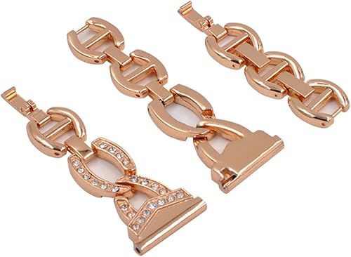 Miniatura 3 de Aliwisdom Correa de reloj Bling de 0.709in, 0.787in, 0.866in, compatible con reloj inteligente o reloj tradicional, correa de repuesto universal de