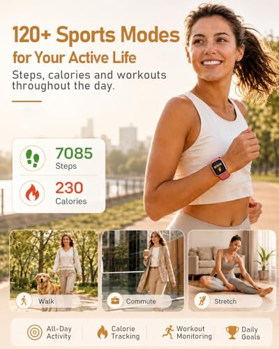 Image of MorePro Health Fitness Tracker (Make /Answer Call), 24 /7 Heart Monitor with Blood Pressure, Blood Oxygen, Sleep Tracking, 120+ Sports Modes Smart Watch with 7-Day Battery, Compatible with iOS Android