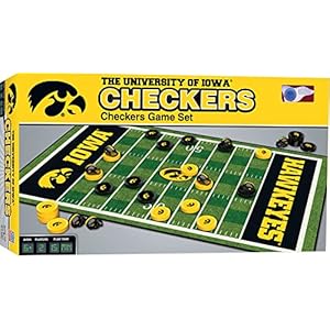 MasterPieces NCAA Iowa Hawkeyes Checkers Board Game , 13″ x 21″