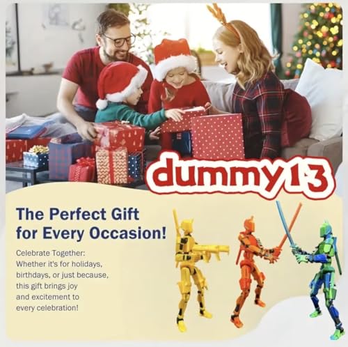 Image of ONNGEO Metallic Action Figures Titan 13, 3D Printed Multi-Joint Movable Robot, T13 Lucky Action Figure, Dummy Robot Action 13, Desk Decoration Creative Robots, Nova 13 Mechanical Doll (1 GreenBlue)