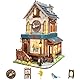 Mostop DIY Miniature Dollhouse Kit-Book Nook Kit, Holzpuppenhaus Bausatz Miniatur Haus Bausatz mit LED Licht, Miniatur Haus Bausatz für Kinder/Erwachsene Tiny House DIY Bausatz