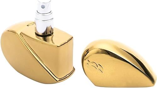 Miniatura 6 de FILFEEL Botellas de perfume en forma de corazón con atomizador de perfume vacío recargable en aerosol para mujeres, 0.8 fl oz (dorado)