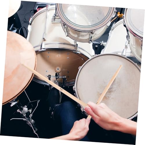 2 piezas de baquetas profesionales de madera para percusión, mango liso, para principiantes y estudiantes, color beige miniatura 6