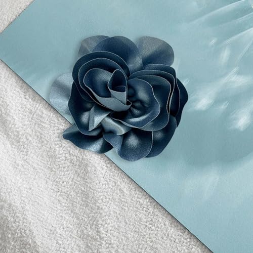 Image of Dainty Satin Fabric Flower Brooches for Women Large Rose Floral Brooch for Party Dance Wedding Banquet Elegant Camellia Fashion Brooch Pin for Women Girl 5.5inch