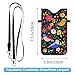 otilil Neoprene Cell Phone Sleeve Pouch Case Bag with Crossbody Strap Neck Lanyard for Women 7.1 X 3.9 in Flower Bird Pattern