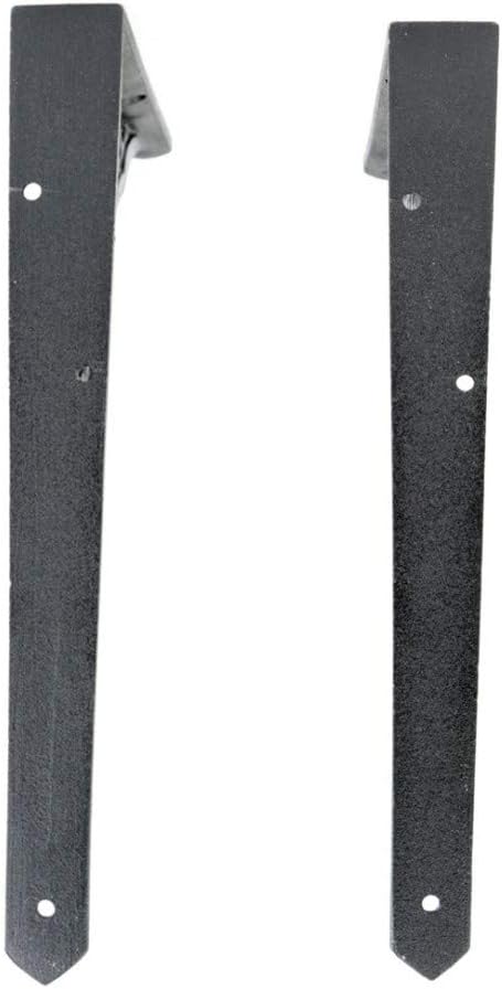 Renovators Supply Manufacturing Floating Shelf Brackets Pair 7 in. X 8-3/4 in. Black Aluminum Victorian Brackets for Shelves with Mounting Hardware