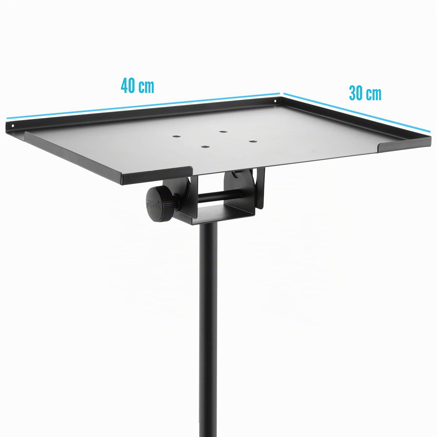 TIGER Support Ordinateur/Projecteur Réglable Trépied | LEC7HD-BK support réglable en hauteur avec trépied stable, adapté ordinateur portable & projecteur, idéal scène & bureau
