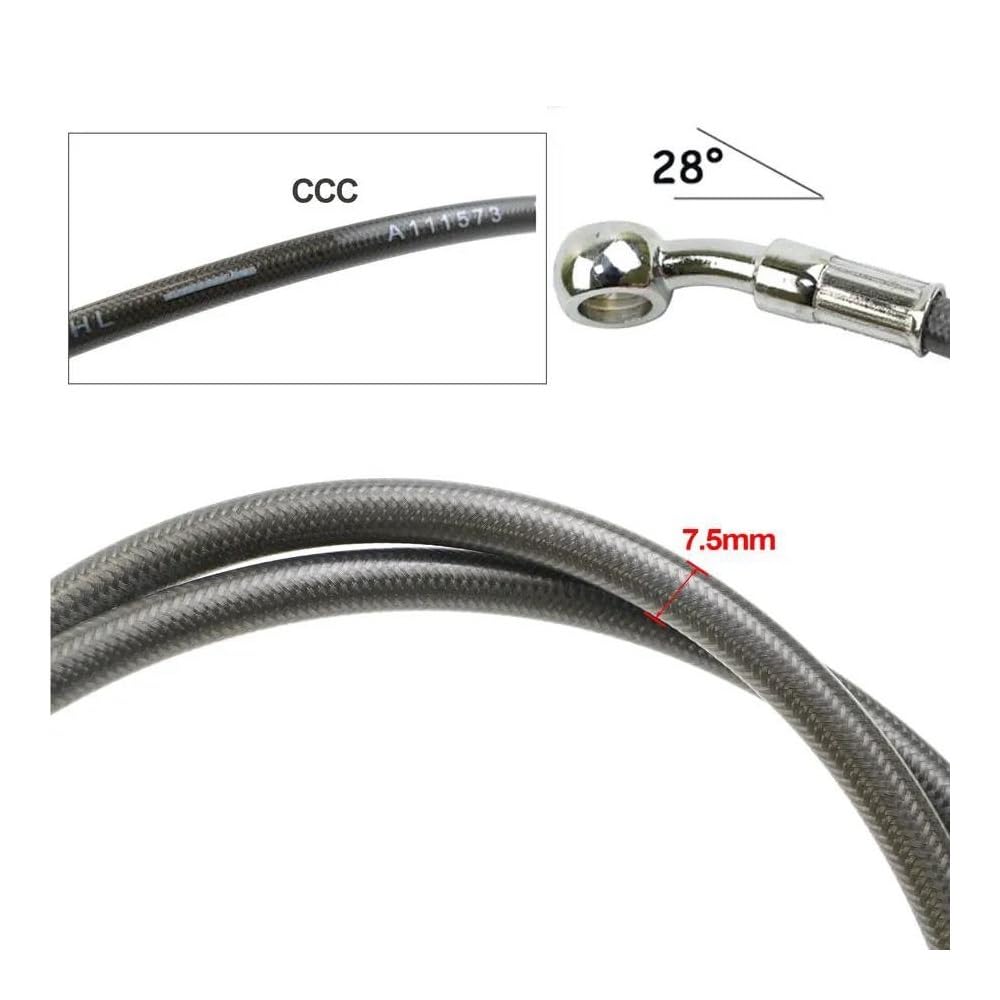 Tuyau d'huile de Frein pour Quad/Moto, 10 mm, raccord Banjo, câble de Frein/Embrayage hydraulique.