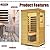 Far Infrared Sauna,1 Person Indoor Side-Opening Home Sauna Canadian Hemlock Wood Dry Sauna 1050W Carbon Heating Panels Infrared Home Spa