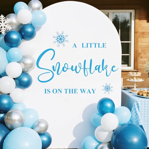 Vinilo decorativo A Little Snowflake azul 30x90 cm