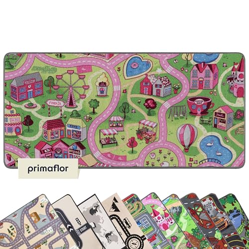 Primaflor Interaktiver Spielteppich - 140 x 200 cm, Sweet City, Made in Europe Kinderteppich mit...