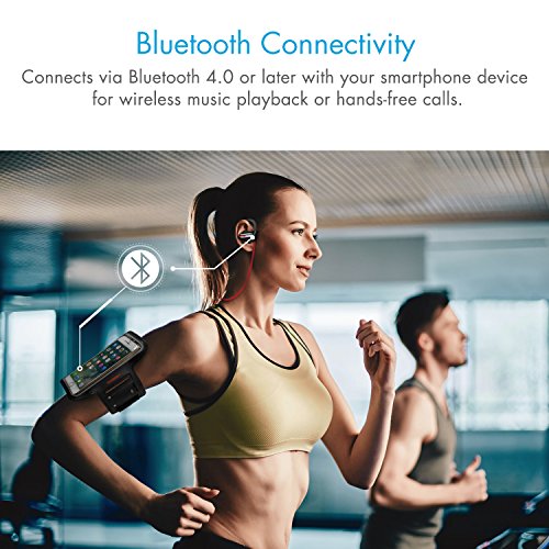 Tenergy T20 Wireless Bluetooth Headphones, Ipx7 Sweatproof, Running Earphones, Noise Canceling 8-Hour Working Time, In-Ear Bluetooth V4.1 Stereo Earbuds With Mic, Bonus Sport Armband #TOP2