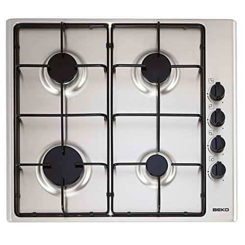 Beko HIZG64101SX - Encimera, 4 fuegos, inox, 60 cm