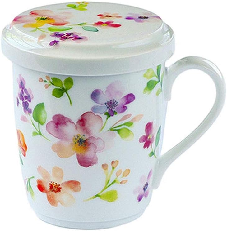 CEREC TEAMATE STM-16 Mug with Tea Strainer, Florist Pattern 3800026