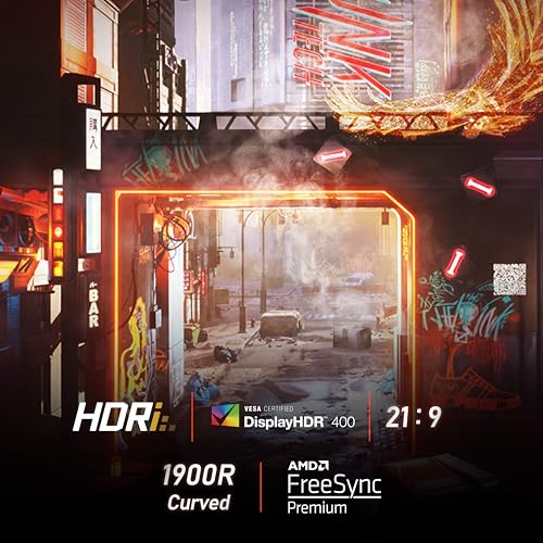 MOBIUZ EX3415R Monitor Curvo Gaming (34 pollici, IPS, Ultrawide, 2K, 144 Hz, 1ms, HDR 400, FreeSync Premium Pro, telecomando) - Monitor - Immagine 8