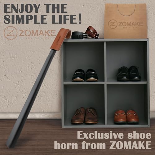 Image of ZOMAKE Long Shoe Horn for Seniors Men,Metal Shoehorn Long handle for Boots, Shoe Spoon Helper