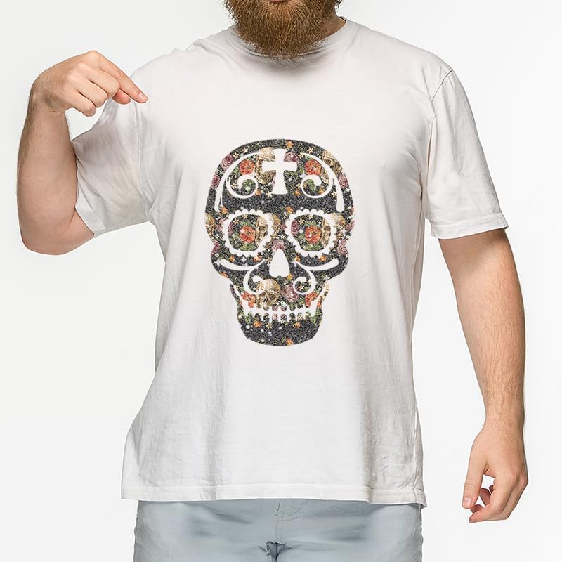 Miniatura 3 de Vinilo de transferencia de calor con estampado de Halloween con purpurina (Buffalo Plaid Orange, 12 pulgadas x 3 yardas), vinilo para planchar,