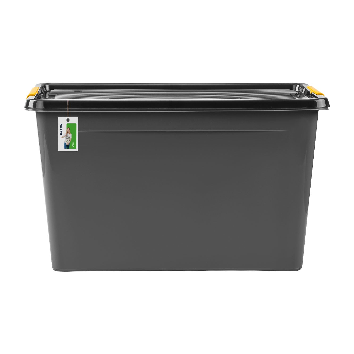 PAFEN 2x Robuster Aufbewahrungsbox 55L mit Rollen - 58 x 39 x 35 cm - Behälter für besondere Aufgaben Aufbewahrungsbehälter Boxen Aufbewahrung Stapelboxen mit Verschlussclips Kunststoffbehälter