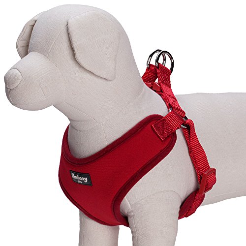 Blueberry Pet 4 Colors Better Basic Dog Harness Vest, Rouge Red, Chest Girth 17