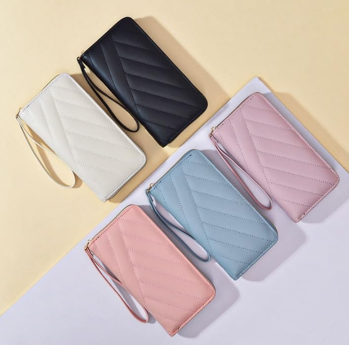 Women's Long Wallet – Large Capacity Zipper Wallet with Multi-Card Slots and Sleek Textured Design4