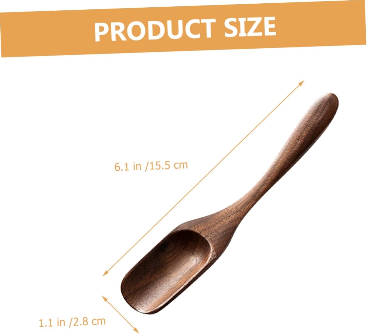 Flat End Tea Spoon Wooden for Food Loose Tea Scoops Kitchen Bean Scoop Tool