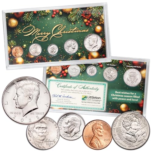 2025 Merry Christmas U.S. 5-Coin Year Set Uncirculated with Holder 2025 Merry Christmas U.S. 5-Coin Year Set Uncirculated with Holder