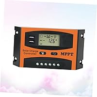 Vista 5 de Controlador de carga solar 12v Regulador Mppt 24v Cargador de batería solar Pantalla grande Salida USB dual