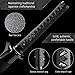 Dejiang Black Naga Katana Handmade, 1095 Carbon Steel T10, Real Samurai Sword with Katana Stand and Gift Box, Full Tang, Sharp, Qianying Style