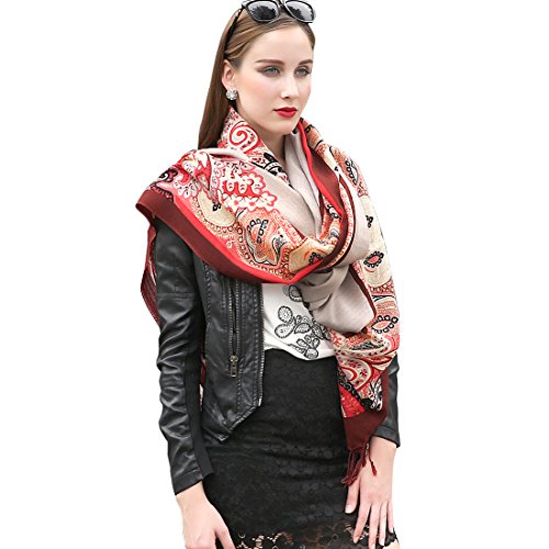 DANA XU - Pashmina - para mujer Gris gris Large